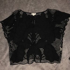 Pac Sun LA hearts black see through top